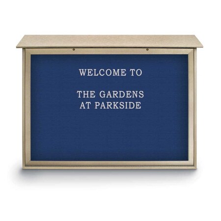 United Visual Products Outdoor Enclosed Combo Board, 48"x36", Black Frame/Black & Amethyst UVCB4836ODB-BLACK-AMETHY